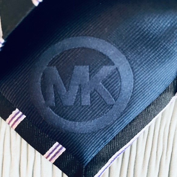Michael Kors Black & Purple Striped Necktie - Picture 5 of 6